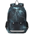 thumbnail image 1 of FORMRS Unisex School Backpack 17" Student Travel Bag with Laptop Compartment, Lightning Pattern, 1 of 7