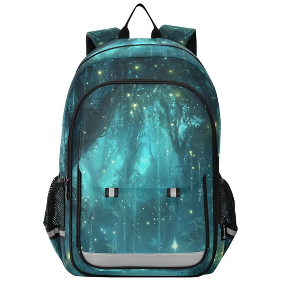 FORMRS Unisex School Backpack 17" Student Travel Bag with Laptop Compartment, Magical Forest
