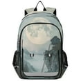 thumbnail image 1 of FORMRS School Backpack 17" Student Travel Bag with Laptop Compartment, Moon and House, 1 of 7