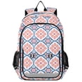 thumbnail image 1 of FORMRS Unisex School Backpack 17" Student Travel Bag with Laptop Compartment, Mosaic Flowers Pattern, 1 of 7