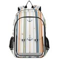 thumbnail image 1 of FORMRS Unisex School Backpack 17" Student Travel Bag with Laptop Compartment, Nautical Pattern, 1 of 7