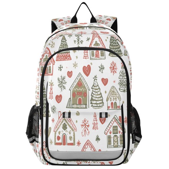 FORMRS School Backpack 17" Student Travel Bag with Laptop Compartment, Nordic Christmas House