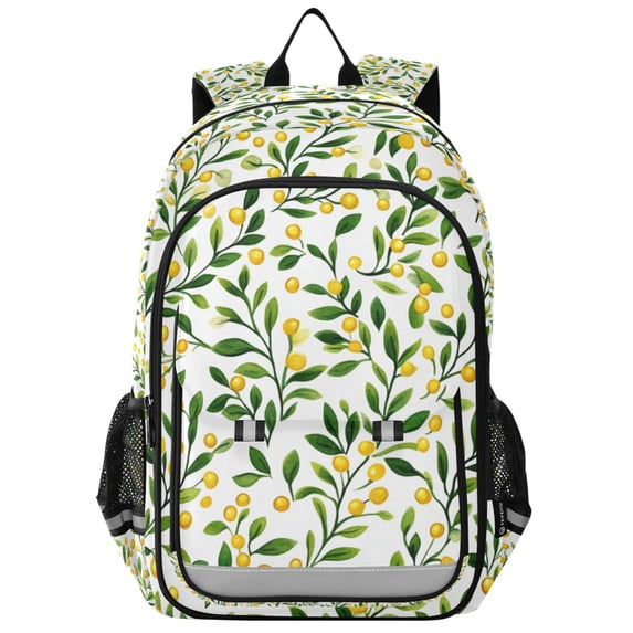FORMRS Unisex School Backpack 17" Student Travel Bag with Laptop Compartment, Olive Leaf