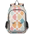 thumbnail image 1 of FORMRS Unisex School Backpack 17" Student Travel Bag with Laptop Compartment, Pink Abstract Pattern, 1 of 7