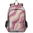 thumbnail image 1 of FORMRS School Backpack 17" Student Travel Bag with Laptop Compartment, Pink Brown Pattern, 1 of 7