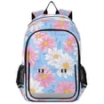 thumbnail image 1 of FORMRS Unisex School Backpack 17" Student Travel Bag with Laptop Compartment, Pink Daisy, 1 of 7