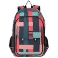 thumbnail image 1 of FORMRS Unisex School Backpack 17" Student Travel Bag with Laptop Compartment, Pink Geometric, 1 of 7