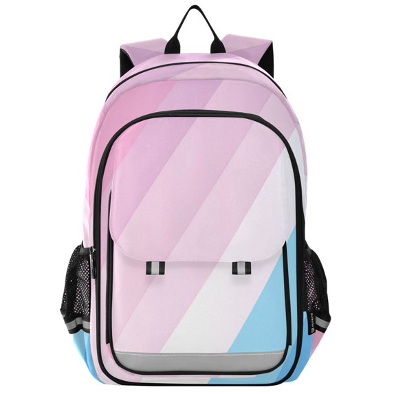 FORMRS Unisex School Backpack 17" Student Travel Bag with Laptop Compartment, Pink Gradient