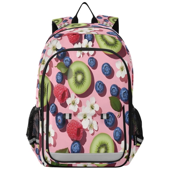 FORMRS School Backpack 17" Student Travel Bag with Laptop Compartment, Pink Kiwi