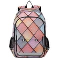 thumbnail image 1 of FORMRS Unisex School Backpack 17" Student Travel Bag with Laptop Compartment, Pink Shimmering Pattern, 1 of 7