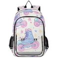 thumbnail image 1 of FORMRS School Backpack 17" Student Travel Bag with Laptop Compartment, Pink Skates, 1 of 7
