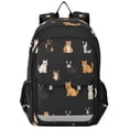 thumbnail image 1 of FORMRS Unisex School Backpack 17" Student Travel Bag with Laptop Compartment, Pixel Cat, 1 of 7
