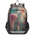 thumbnail image 1 of FORMRS Unisex School Backpack 17" Student Travel Bag with Laptop Compartment, Psychedelic Forest, 1 of 7