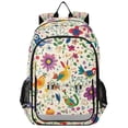 thumbnail image 1 of FORMRS Unisex School Backpack 17" Student Travel Bag with Laptop Compartment, Purple Cartoon Animals, 1 of 7