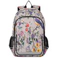 thumbnail image 1 of FORMRS School Backpack 17" Student Travel Bag with Laptop Compartment, Purple Floral Pattern, 1 of 7