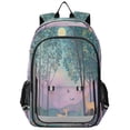 thumbnail image 1 of FORMRS Unisex School Backpack 17" Student Travel Bag with Laptop Compartment, Purple Forest Scene, 1 of 7