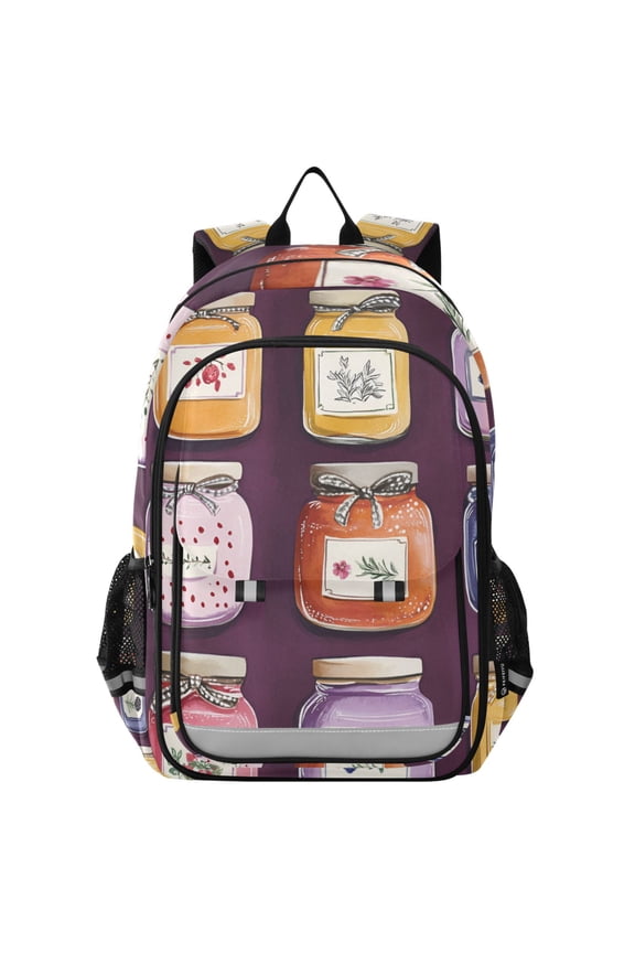 School Backpack 17" Student Travel Bag with Laptop Compartment, Purple Jam