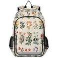 thumbnail image 1 of FORMRS Unisex School Backpack 17" Student Travel Bag with Laptop Compartment, Red Floral, 1 of 7