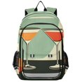 thumbnail image 1 of FORMRS Unisex School Backpack 17" Student Travel Bag with Laptop Compartment, Red Glasses, 1 of 7