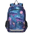 thumbnail image 1 of FORMRS Unisex School Backpack 17" Student Travel Bag with Laptop Compartment, Shark Jellyfish Pattern, 1 of 7