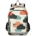 thumbnail image 1 of FORMRS Unisex School Backpack 17" Student Travel Bag with Laptop Compartment, Simple Clouds, 1 of 7