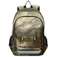 thumbnail image 1 of FORMRS Unisex School Backpack 17" Student Travel Bag with Laptop Compartment, Snow Mountains, 1 of 7