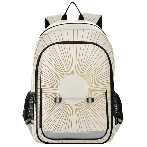FORMRS Unisex School Backpack 17" Student Travel Bag with Laptop Compartment, Sunshine