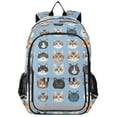 thumbnail image 1 of FORMRS Unisex School Backpack 17" Student Travel Bag with Laptop Compartment, Vibrant Cute Cat, 1 of 7