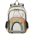 thumbnail image 1 of FORMRS School Backpack 17" Student Travel Bag with Laptop Compartment, White Cat Rainbow, 1 of 7