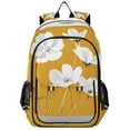 thumbnail image 1 of FORMRS School Backpack 17" Student Travel Bag with Laptop Compartment, White Flowers, 1 of 7