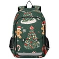thumbnail image 1 of FORMRS School Backpack 17" Student Travel Bag with Laptop Compartment, Yellow Christmas Gingerbread, 1 of 7
