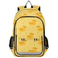 thumbnail image 1 of FORMRS Unisex School Backpack 17" Student Travel Bag with Laptop Compartment, Yellow Duck Pattern, 1 of 7