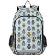 thumbnail image 1 of FORMRS Kids Backpack for School Unisex 17" Casual Bookbag Travel Daypack with Compartment Pockets, Blue Cartoon Robot Pattern, 1 of 7