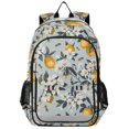 thumbnail image 1 of FORMRS Kids Backpack for School Unisex 17" Casual Bookbag Travel Daypack with Compartment Pockets, Blue Lemons Pattern, 1 of 7
