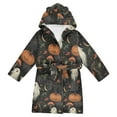 thumbnail image 1 of FORMRS Niños Bathrobe Unisex Hooded Robe Soft Plush Pajamas Sleepwear, Size 10-12T, Autumn Ghost Pattern, 1 of 7