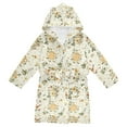 thumbnail image 1 of FORMRS Niños Bathrobe Unisex Hooded Robe Soft Plush Pajamas Sleepwear, Size 10-12T, Birds Sunflowers, 1 of 7
