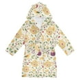 thumbnail image 1 of FORMRS Niños Bathrobe Unisex Hooded Robe Soft Plush Pajamas Sleepwear, Size 10-12T, Birds Tea Time, 1 of 7