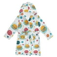 thumbnail image 1 of FORMRS Niños Bathrobe Unisex Hooded Robe Soft Plush Pajamas Sleepwear, Size 10-12T, Bubbles Hamburger, 1 of 7