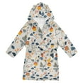thumbnail image 1 of FORMRS Niños Bathrobe Unisex Hooded Robe Soft Plush Pajamas Sleepwear, Size 2-3T, Acorn Leaves Pattern, 1 of 7