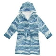 thumbnail image 1 of FORMRS Kids Bathrobe Unisex Hooded Robe Toddler Pajamas Sleepwear, Size 2-3T, Blue Watercolor Ocean Waves, 1 of 7