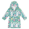 thumbnail image 1 of FORMRS Niños Bathrobe Unisex Hooded Robe Soft Plush Pajamas Sleepwear, Size 2-3T, Cartoon Easter Bunny, 1 of 7