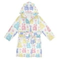 thumbnail image 1 of FORMRS Niños Bathrobe Unisex Hooded Robe Soft Plush Pajamas Sleepwear, Size 2-3T, Colorful Gummy Bears Pattern, 1 of 7