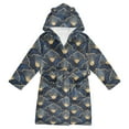 thumbnail image 1 of FORMRS Niños Bathrobe Unisex Hooded Robe Soft Plush Pajamas Sleepwear, Size 2-3T, Elegance Art Pattern, 1 of 7