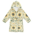 thumbnail image 1 of FORMRS Niños Bathrobe Unisex Hooded Robe Soft Plush Pajamas Sleepwear, Size 2-3T, Floral Birds Pattern, 1 of 7
