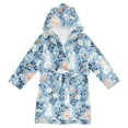 thumbnail image 1 of FORMRS Kids Bathrobe Unisex Hooded Robe Toddler Pajamas Sleepwear, Size 2-3T, Floral Easter Rabbits, 1 of 7