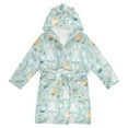 thumbnail image 1 of FORMRS Niños Bathrobe Unisex Hooded Robe Soft Plush Pajamas Sleepwear, Size 2-3T, Floral Easter, 1 of 7