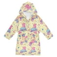 thumbnail image 1 of FORMRS Niños Bathrobe Unisex Hooded Robe Soft Plush Pajamas Sleepwear, Size 2-3T, Neon Skates, 1 of 7