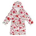 thumbnail image 1 of FORMRS Niños Bathrobe Unisex Hooded Robe Soft Plush Pajamas Sleepwear, Size 2-3T, Pink Floral, 1 of 7