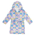thumbnail image 1 of FORMRS Niños Bathrobe Unisex Hooded Robe Soft Plush Pajamas Sleepwear, Size 2-3T, Playful Daisy, 1 of 7