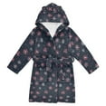 thumbnail image 1 of FORMRS Niños Bathrobe Unisex Hooded Robe Soft Plush Pajamas Sleepwear, Size 2-3T, Red Fireworks Pattern, 1 of 7
